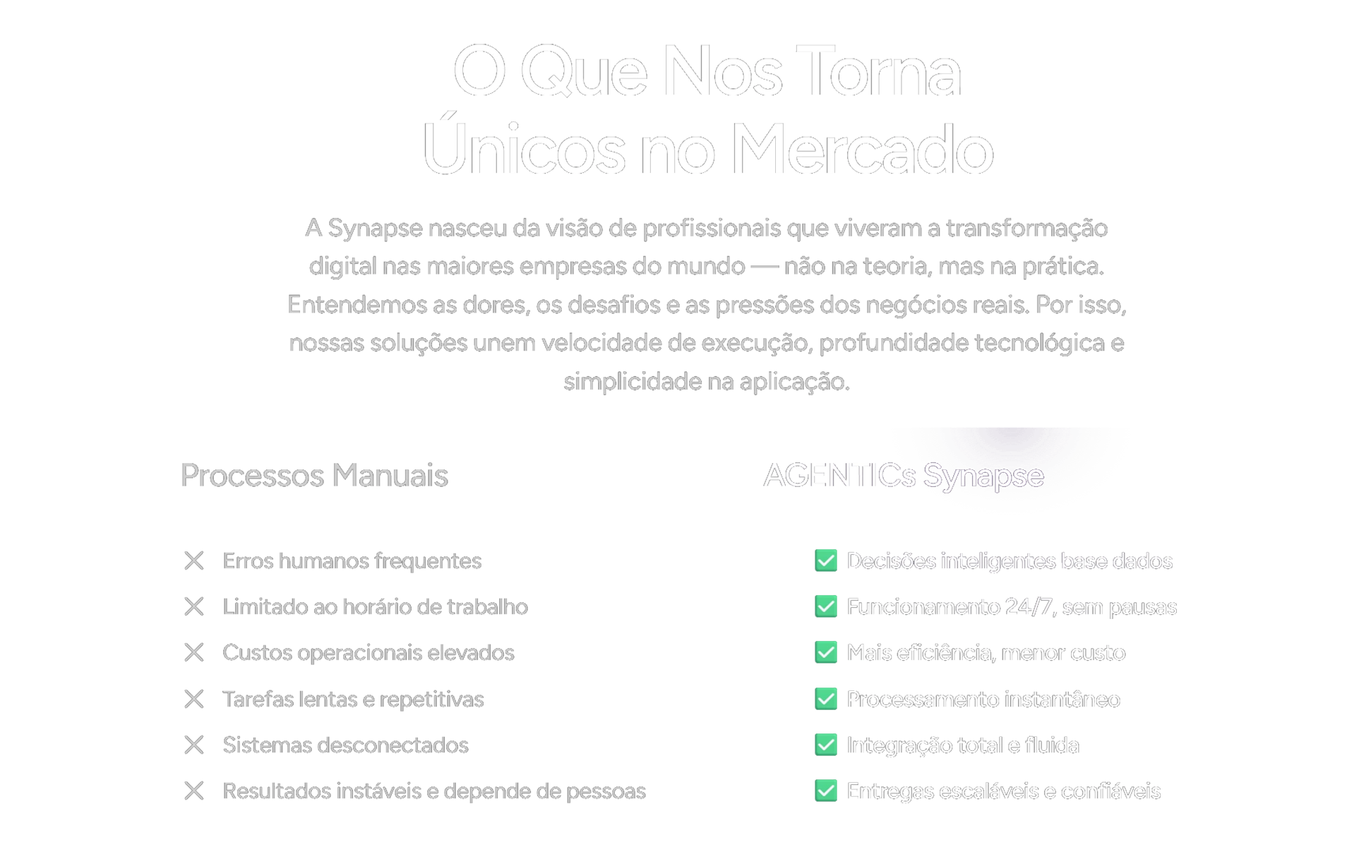 Únicos no mercado